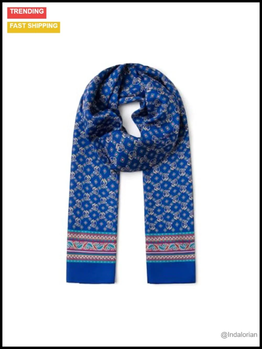 Men's Double-Sided Lightweight Scarf, Silk-Like Polyester, Versatile Shawl &